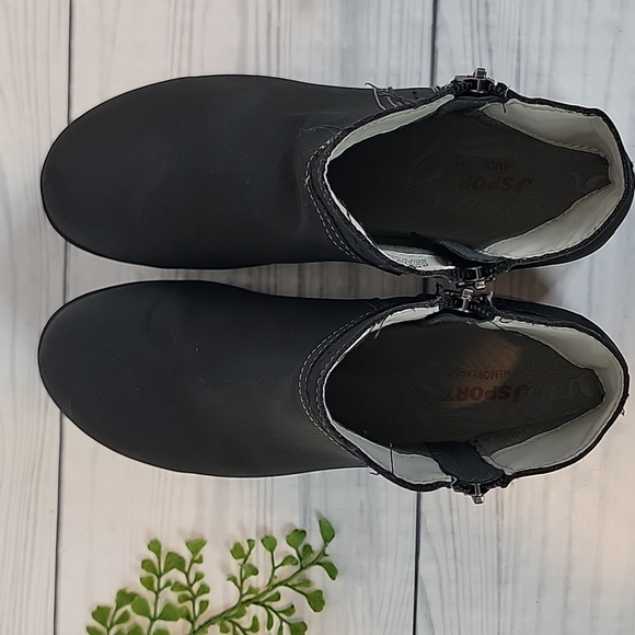 JSport By Jambu Jenna Women's Black Ankle Boots Double Zip Womens Size 8M - Picture 6 of 10